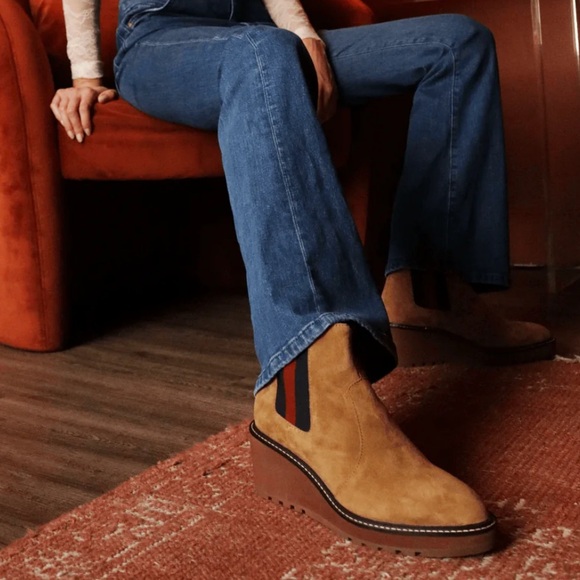 CECELIA NEW YORK Shoes - CECELIA NEW YORK - GEMMA SLIP ON LOW WEDGE BOOT NUTELLA